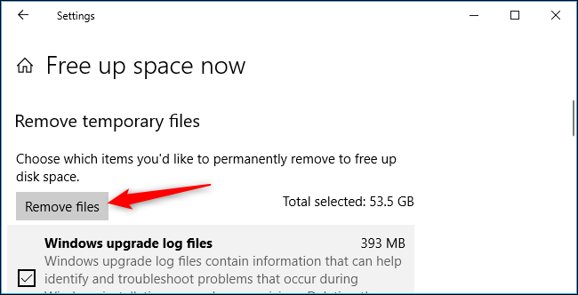 Free up disk space