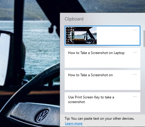 Use Print Screen Key to take a screenshot